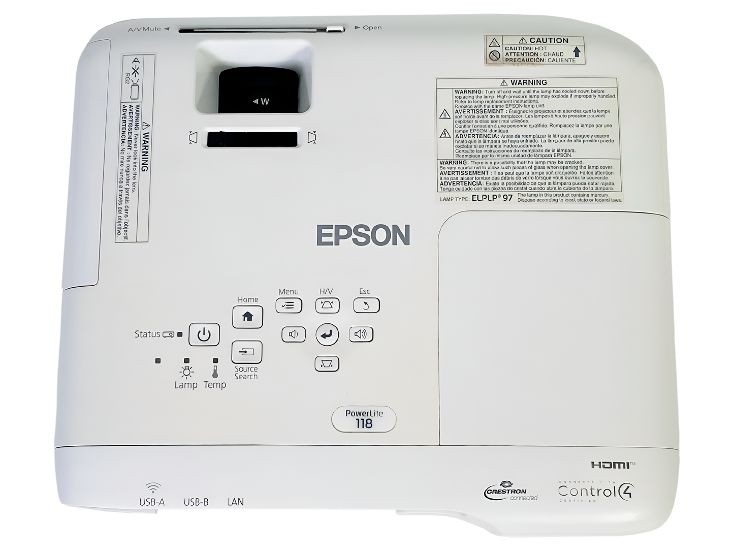 Epson PowerLite 118 HA03A LCD Projector | 3800 Lumens
