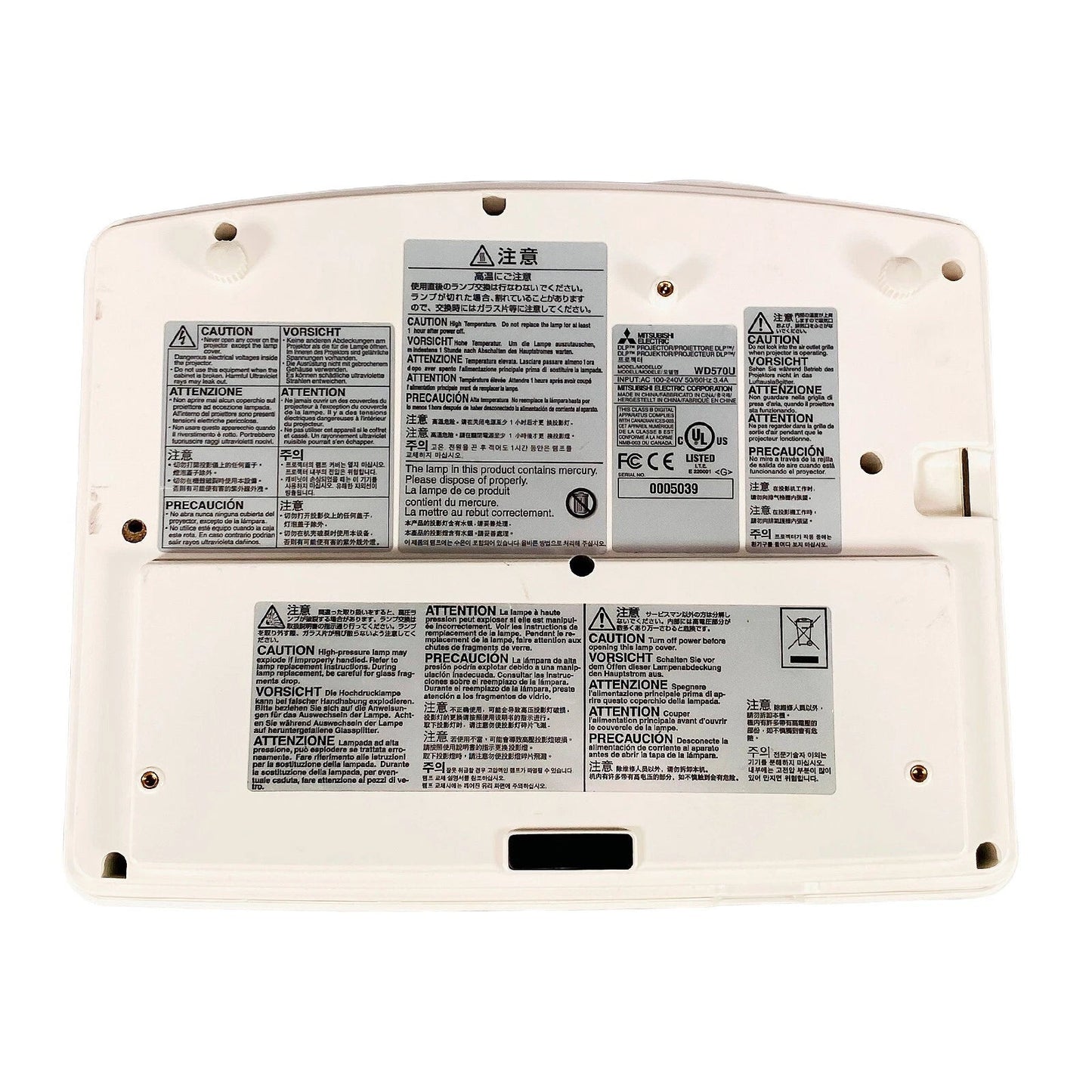 Mitsubishi WD570U DLP Projector for Meeting Room 2160p WXGA 3,500 Lumens - TeKswamp
