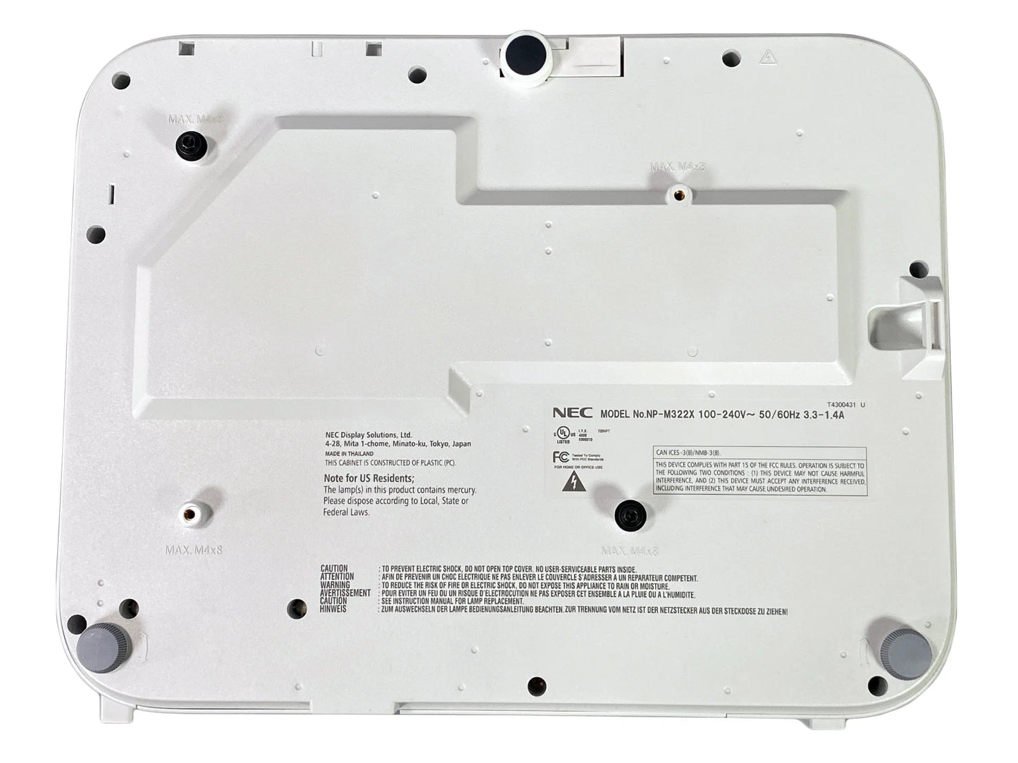 NEC NP - M322X M322X Projector NP28LP+ 3200 Lumens Dual HDMI 3D Ready