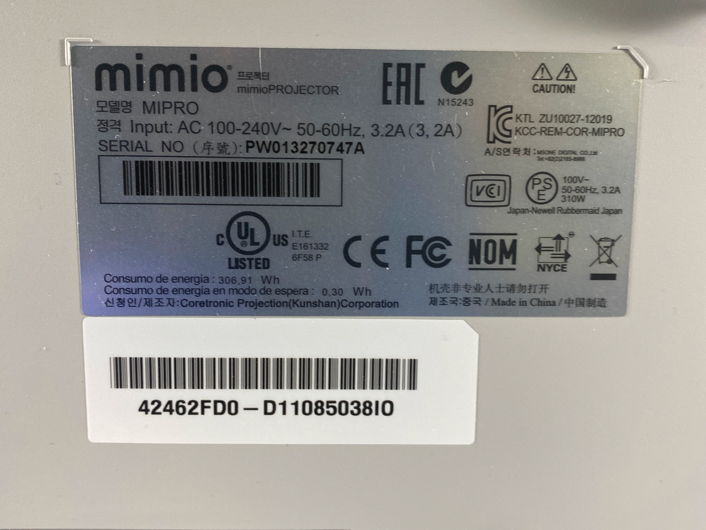 Mimio DLP Projector Ultra Short Throw 1080p HDMI Bundle - 4K Input Support