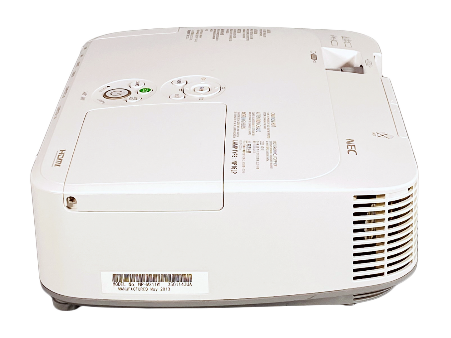 NEC NP-M311W 3LCD Projector 3,100 Lumens Full HD WXGA HDMI