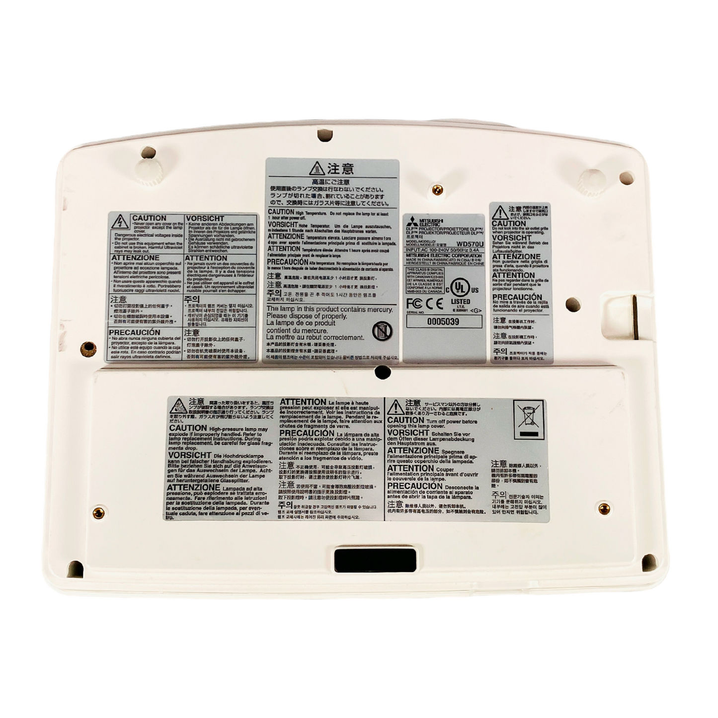 Mitsubishi WD570U - DLP Projector 3,500 Lumens PC 3D Ready Full HD