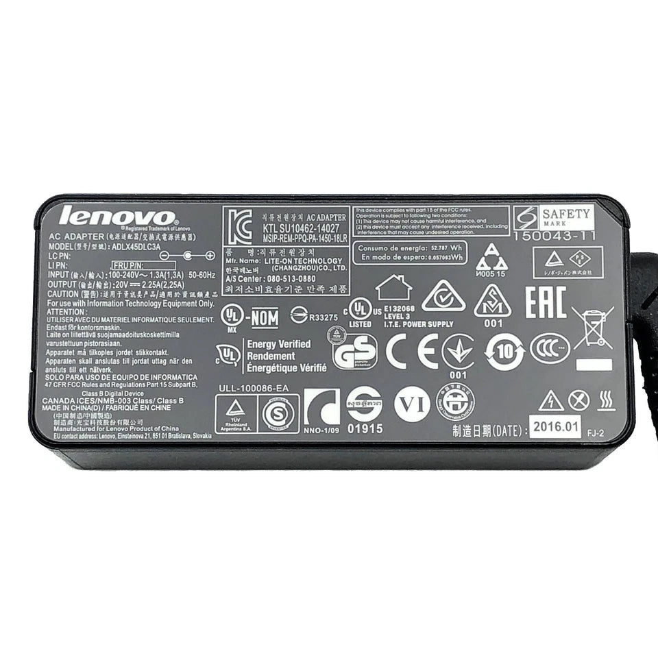Original Lenovo ADLX45DLC3A ACDC Power Supply Adapter 20V 2.25A 45W Charger