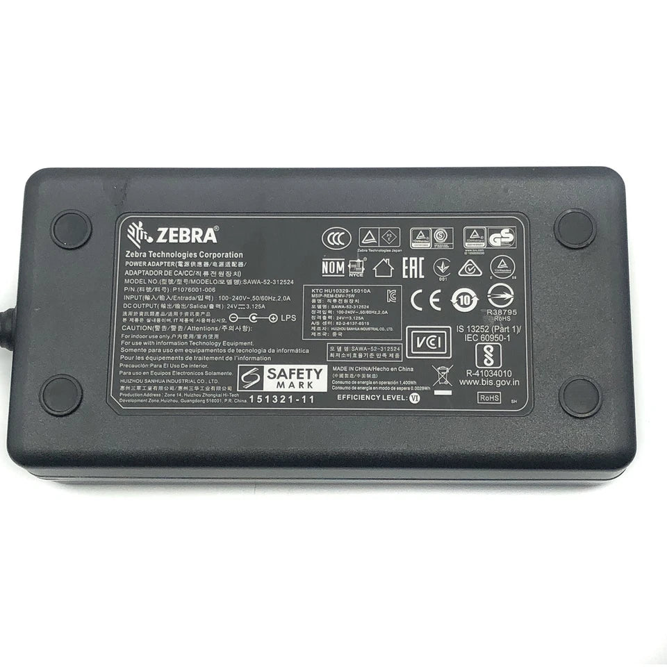 Original Zebra 24V AC Power Adapter for Zebra ZD621 Barcode Label Printer
