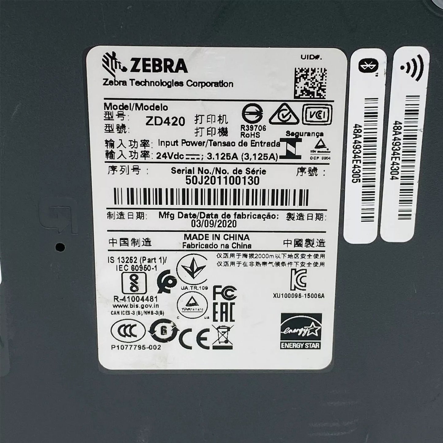 Zebra ZD420 300 DPI Barcode Label Printer - Direct & Thermal Transfer, USB Bluetooth WiFi - TeKswamp