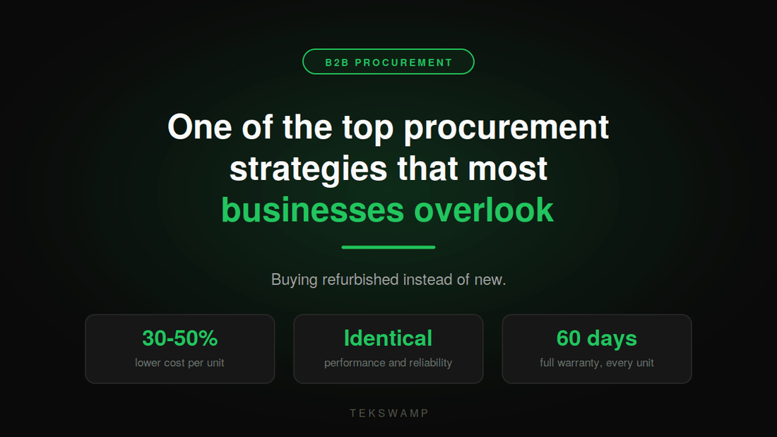 One of the top procurment strategies that most businesses overlook - TeKswamp