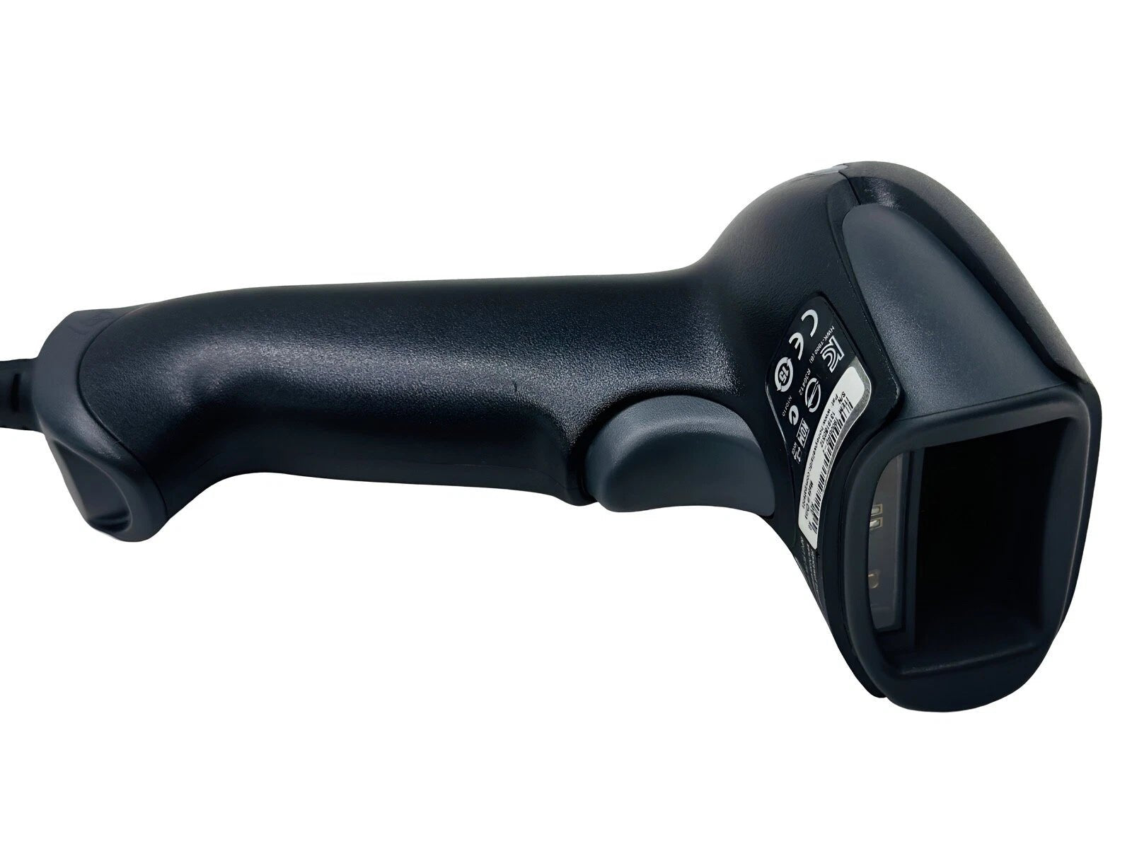Scanner positioned horizontally side view