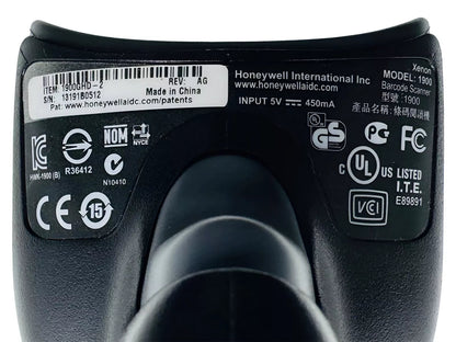 Rear housing with regulatory and model label