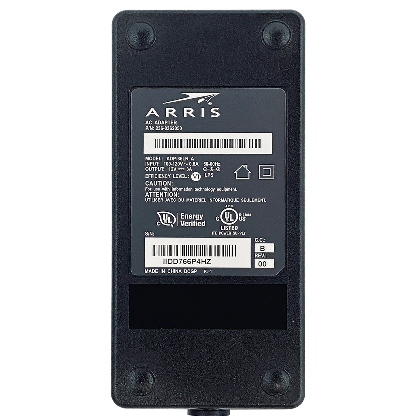 NEW Arris 36W AC Power Adapter ATS036T-P120 – 12V 3A 2-Pin Charger