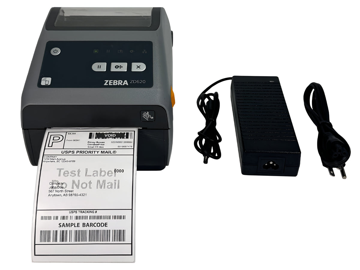 Zebra ZD620 ZD620d 203 DPI Direct Thermal Desktop Label Printer - Ethernet LAN USB