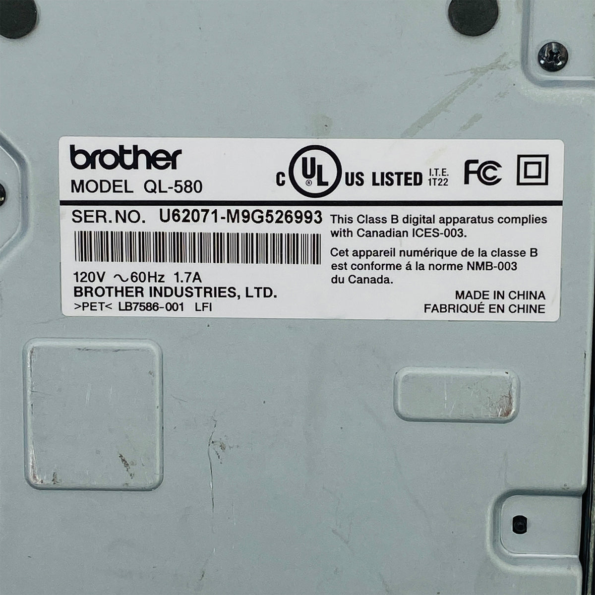 Brother QL-580N Thermal Network Label Printer USB Ethernet Serial