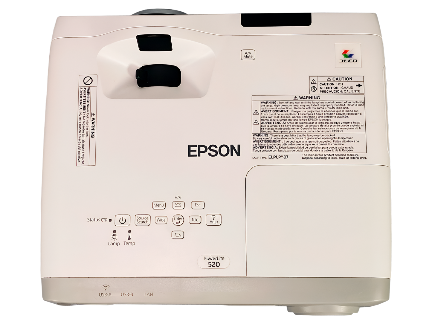 Epson PowerLite 520 H674A LCD Projector | 2700 ANSI Lumens