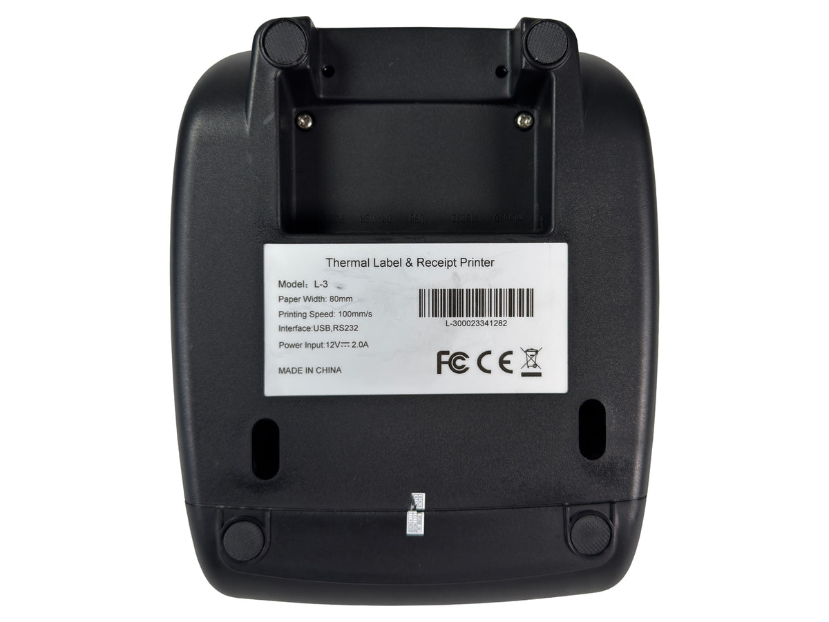 Thermal Label & Receipt Printer L-3 – USB, RS232, Power Supply