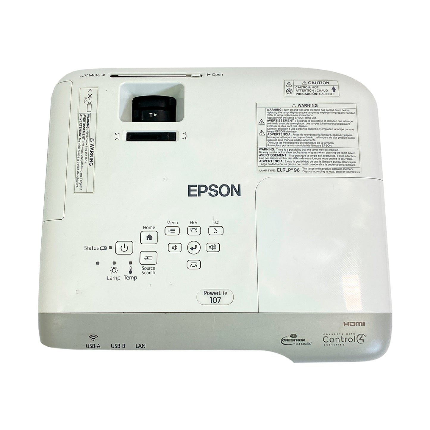Epson PowerLite 107 H895A LCD Projector | 3500 ANSI Lumens
