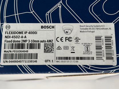 Bosch FLEXIDOME IP 4000i NDI-4502-A-A 2MP 3-10mm Dome Camera