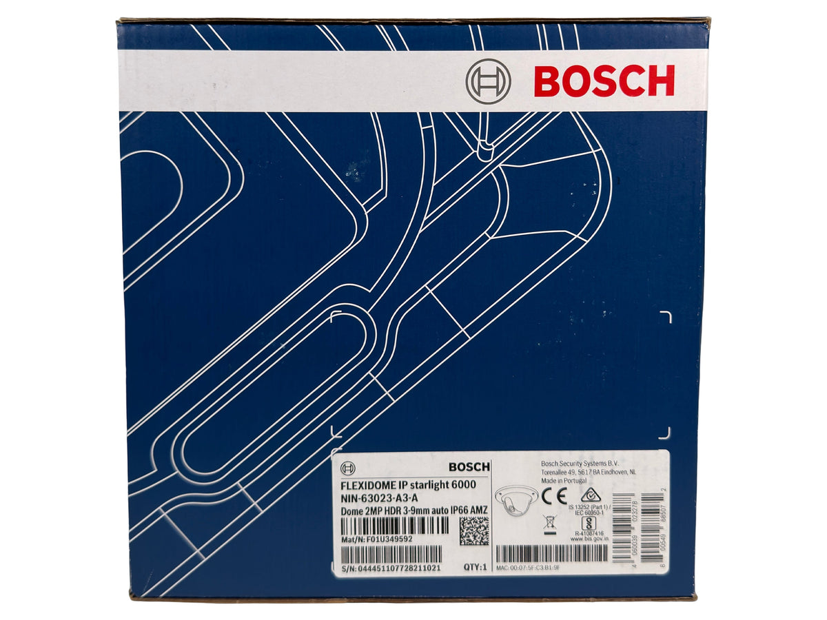 Bosch Flexidome IP Starlight 6000 2MP HDR Security Camera | NIN-63023-A3-A