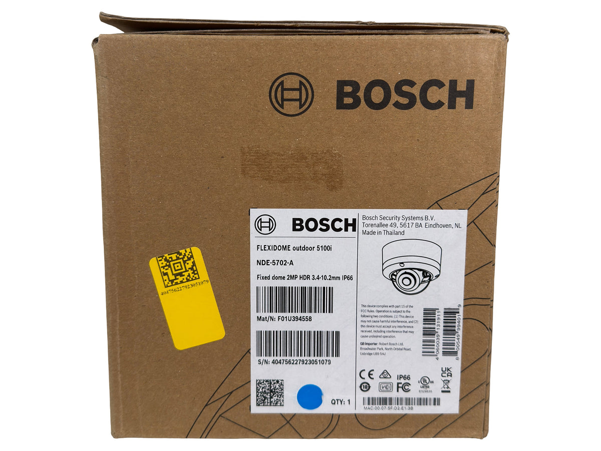 Bosch NDE-5702-A FLEXIDOME 5100i Outdoor IP Dome Security Camera