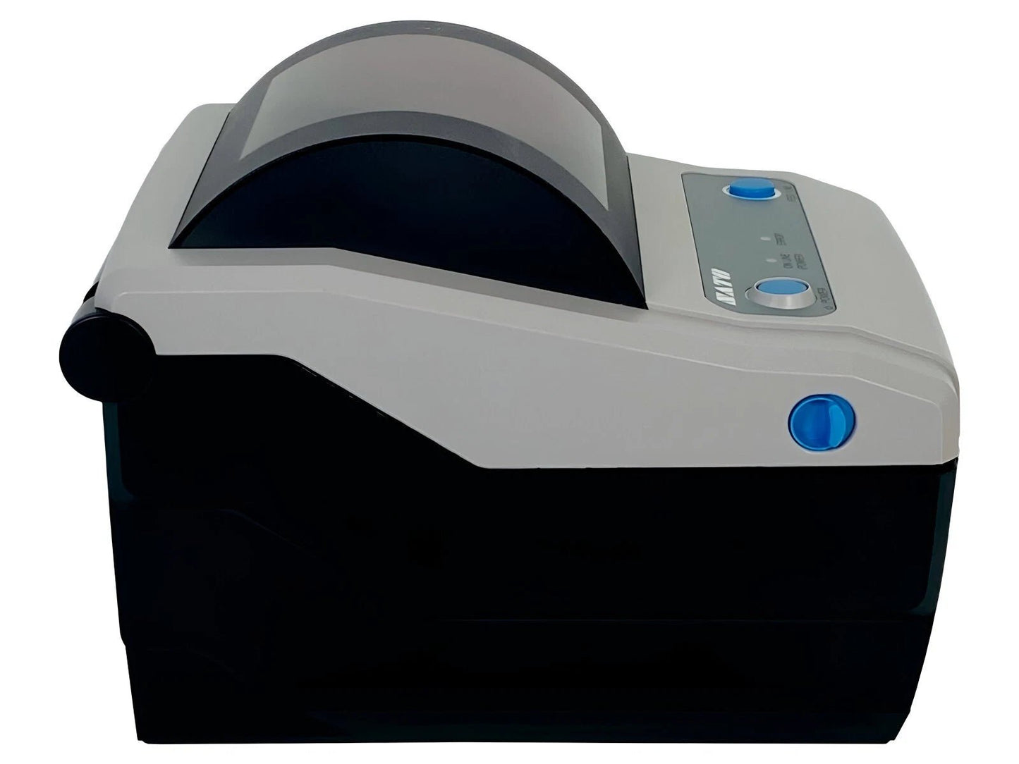 Right side profile with blue latch button detail