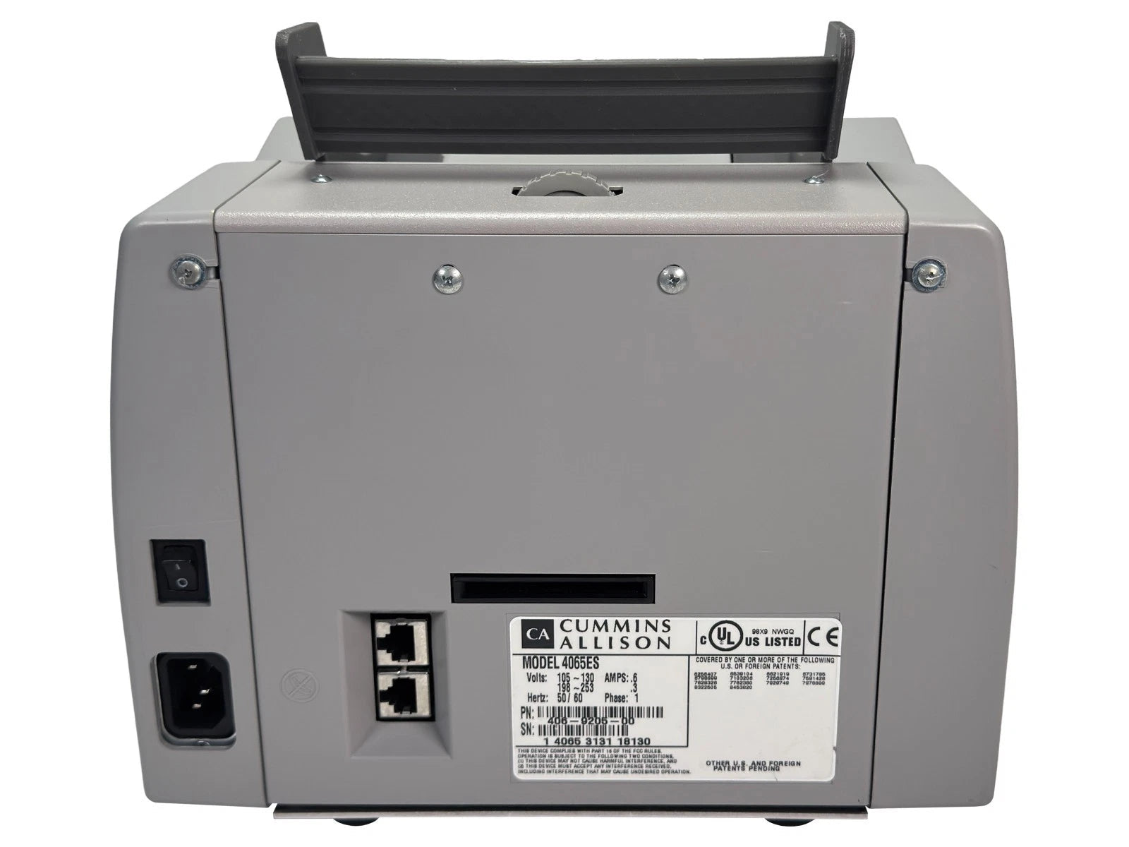 Cummins Allison JetScan 4065ES Currency Bill Counter – UV/MG/Fluorescence Detection, Touchscreen