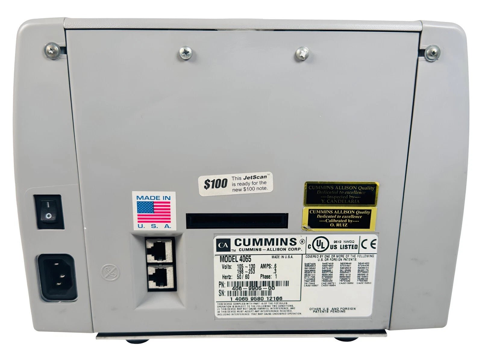 Cummins JetScan 4065 Bill Counter – 406 - 9905 - 00