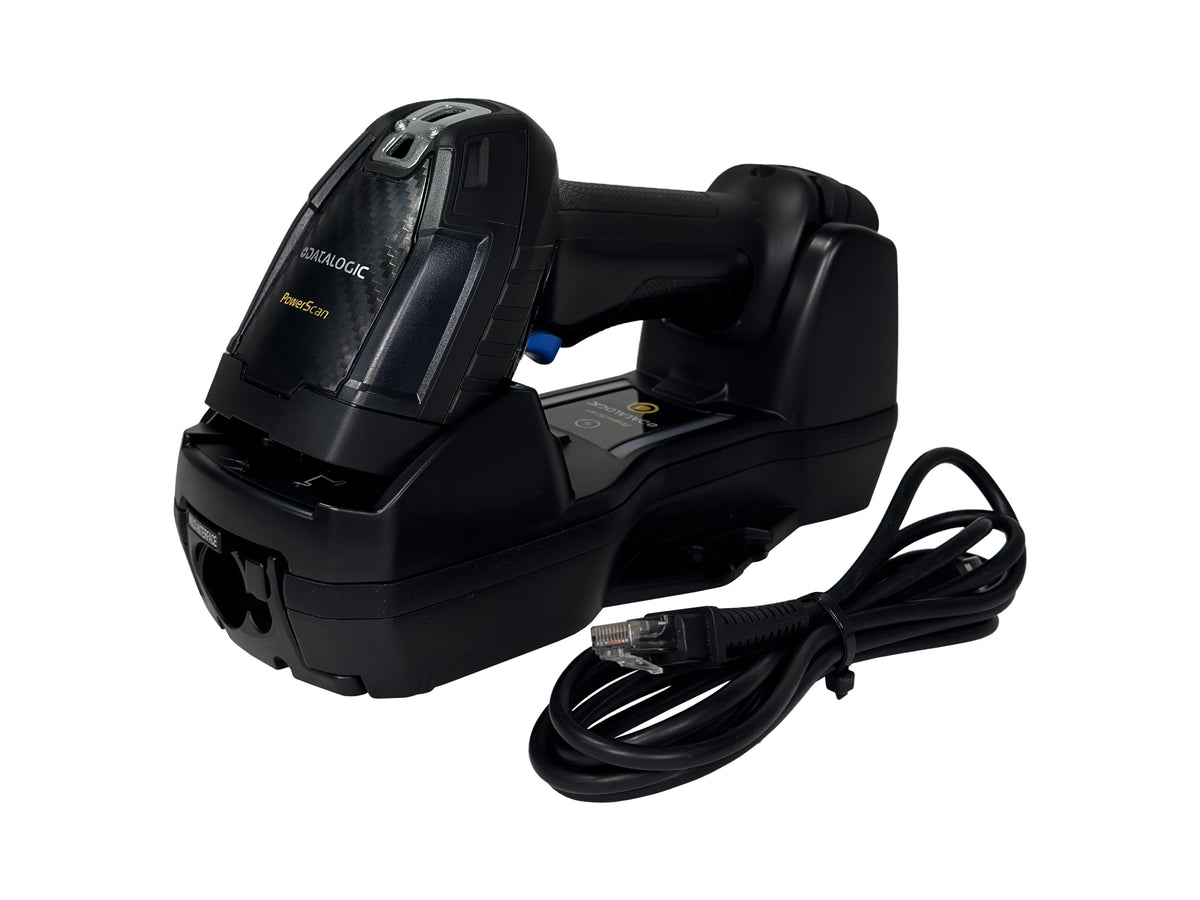 Datalogic PowerScan PM9600 SR910RB Wireless Barcode Scanner Set with BC9600 Base Station & Cable