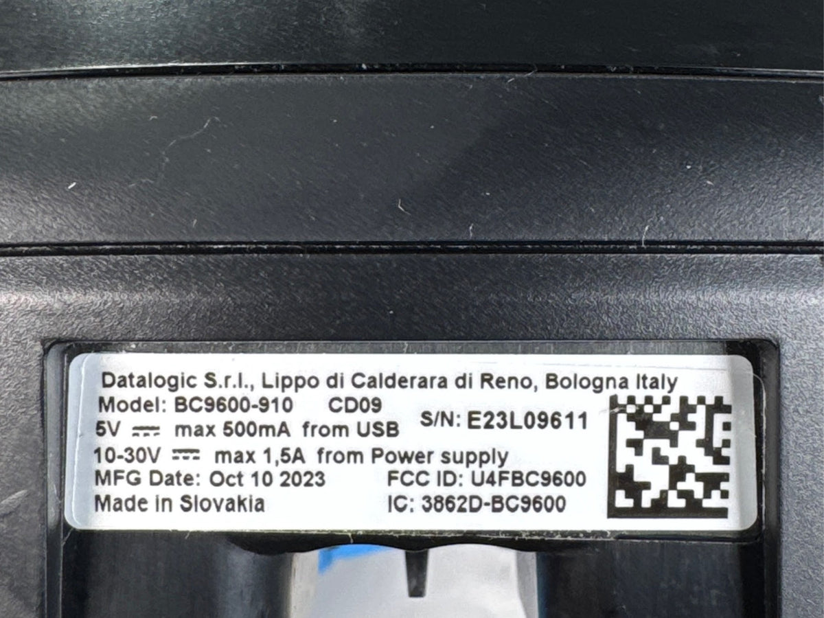 Datalogic PowerScan PM9600 SR910RB Wireless Barcode Scanner Set with BC9600 Base Station & Cable