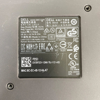 Dell WD15 K17A001 USB - C Universal Docking Station – Business Dock