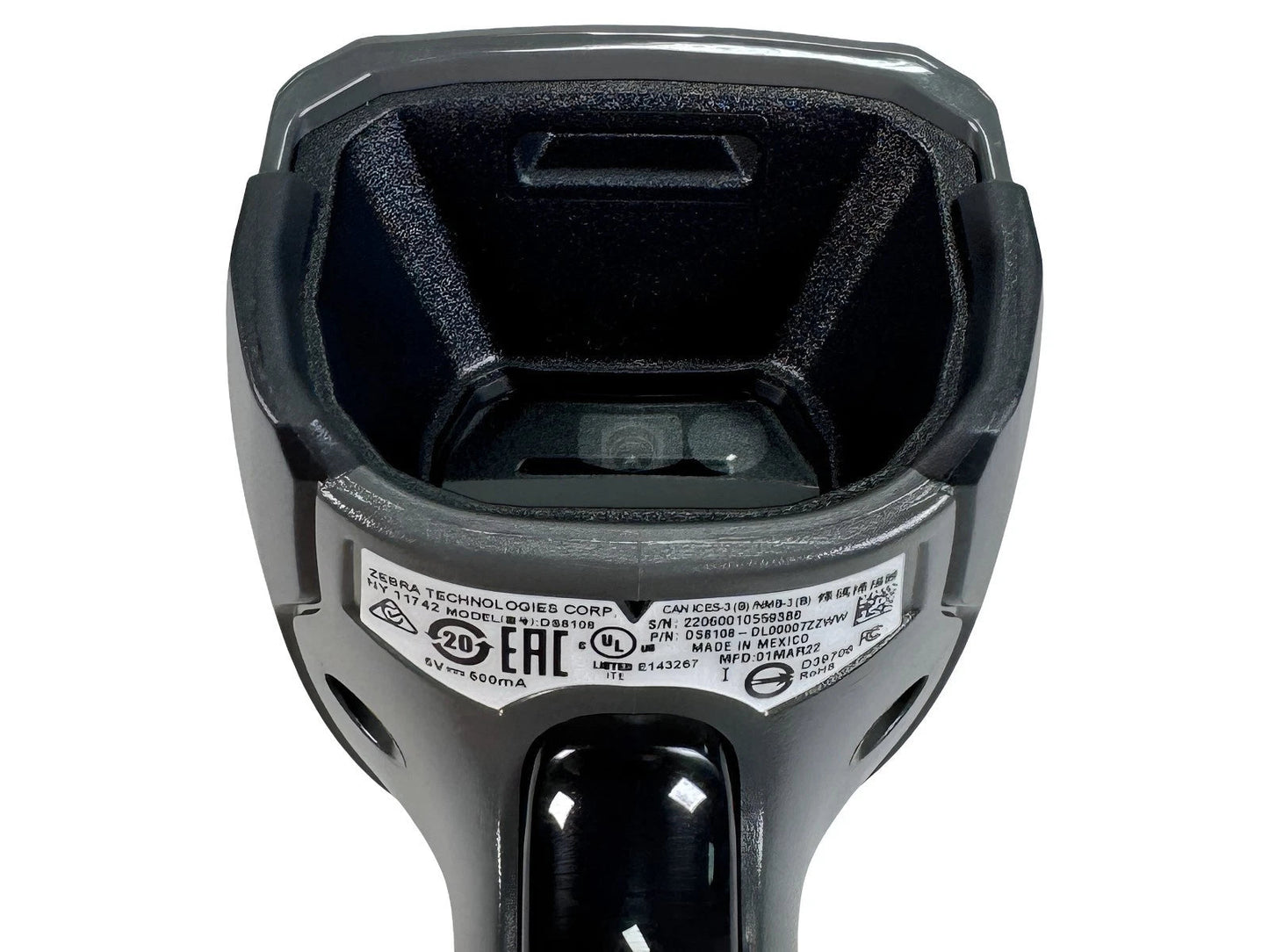 Front bottom view showing scan engine area