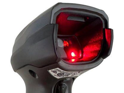 Red illumination pattern during barcode scanning