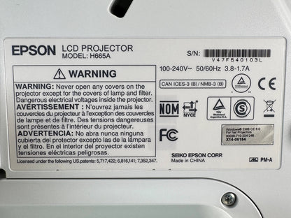 Interactive projector model identification and compliance label