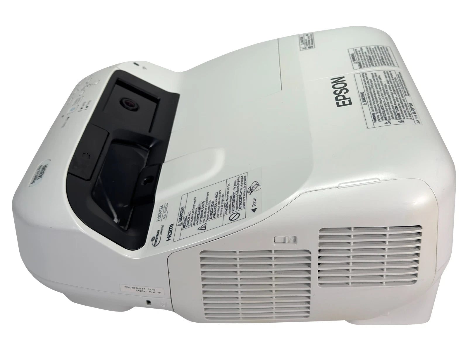 Interactive projector other side ventilation grille detail