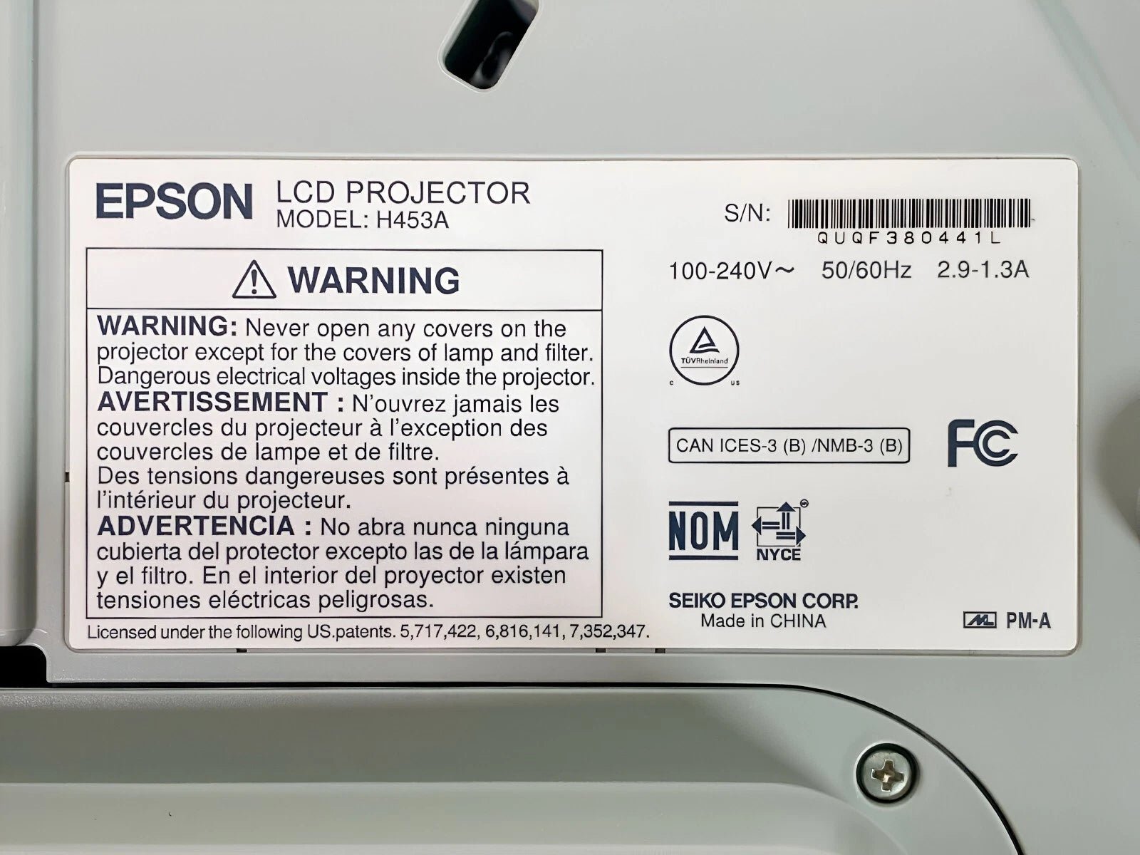 Epson BrightLink 475Wi H453A 3LCD Interactive UST Projector – 2600 Lumens, WXGA, HDMI, ELPLP71+