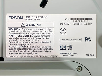 Epson BrightLink 475Wi H453A 3LCD Interactive UST Projector – 2600 Lumens, WXGA, HDMI, ELPLP71+