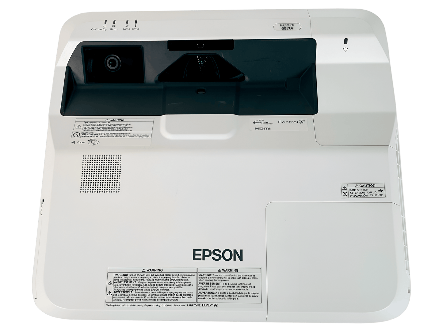 Epson BrightLink 697Ui 3LCD Ultra Short Throw Projector – WUXGA 4400 Lumens, Wireless HDMI, 4K Support - TeKswamp