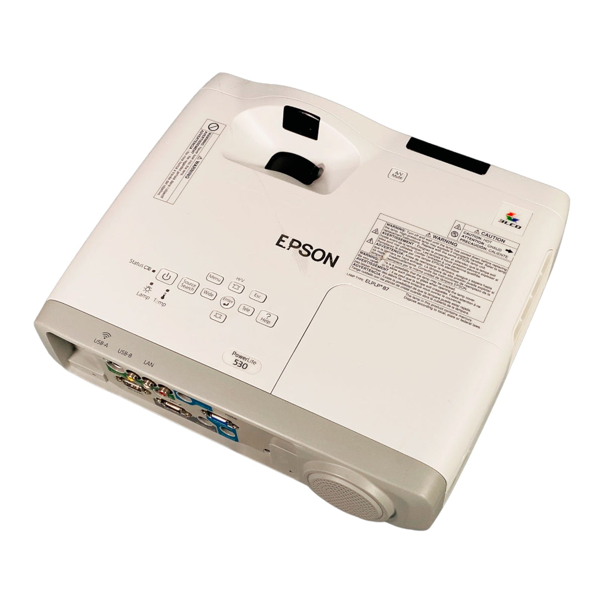 Epson PowerLite 530 3200 Lumens XGA 3LCD Short Throw Classroom & Office Projector HDMI