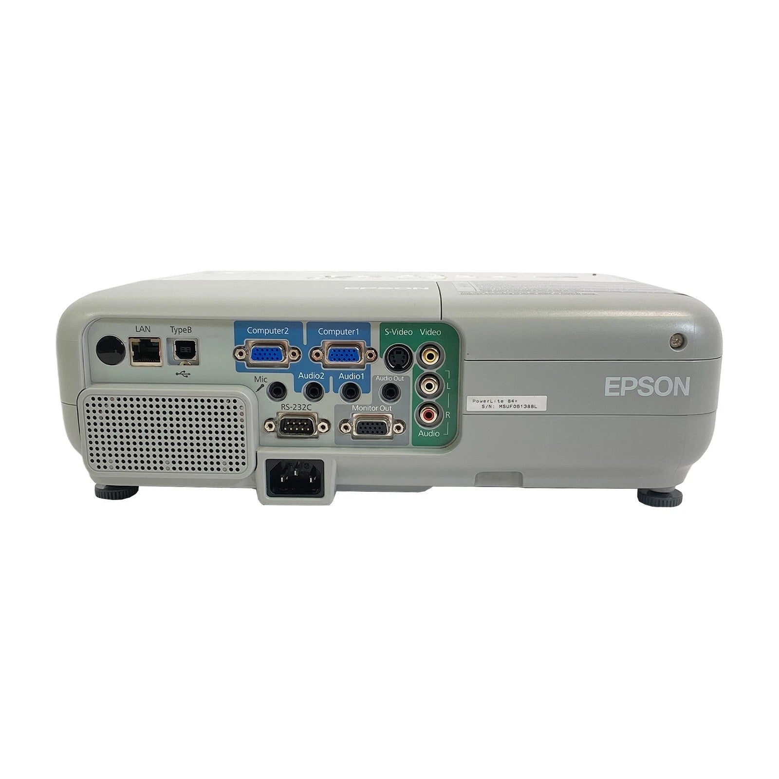 Epson PowerLite 84+ 3LCD Projector Portable 1080i XGA 2,600 Lumens - TeKswamp