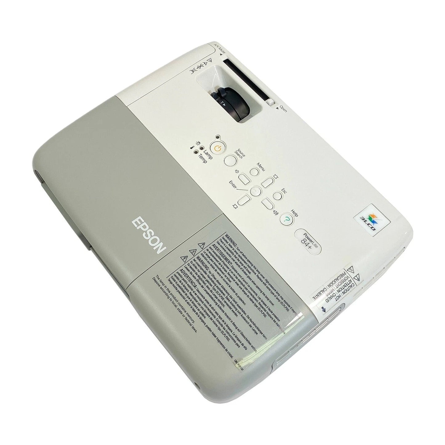 Epson PowerLite 84+ 3LCD Projector Portable 1080i XGA 2,600 Lumens - TeKswamp