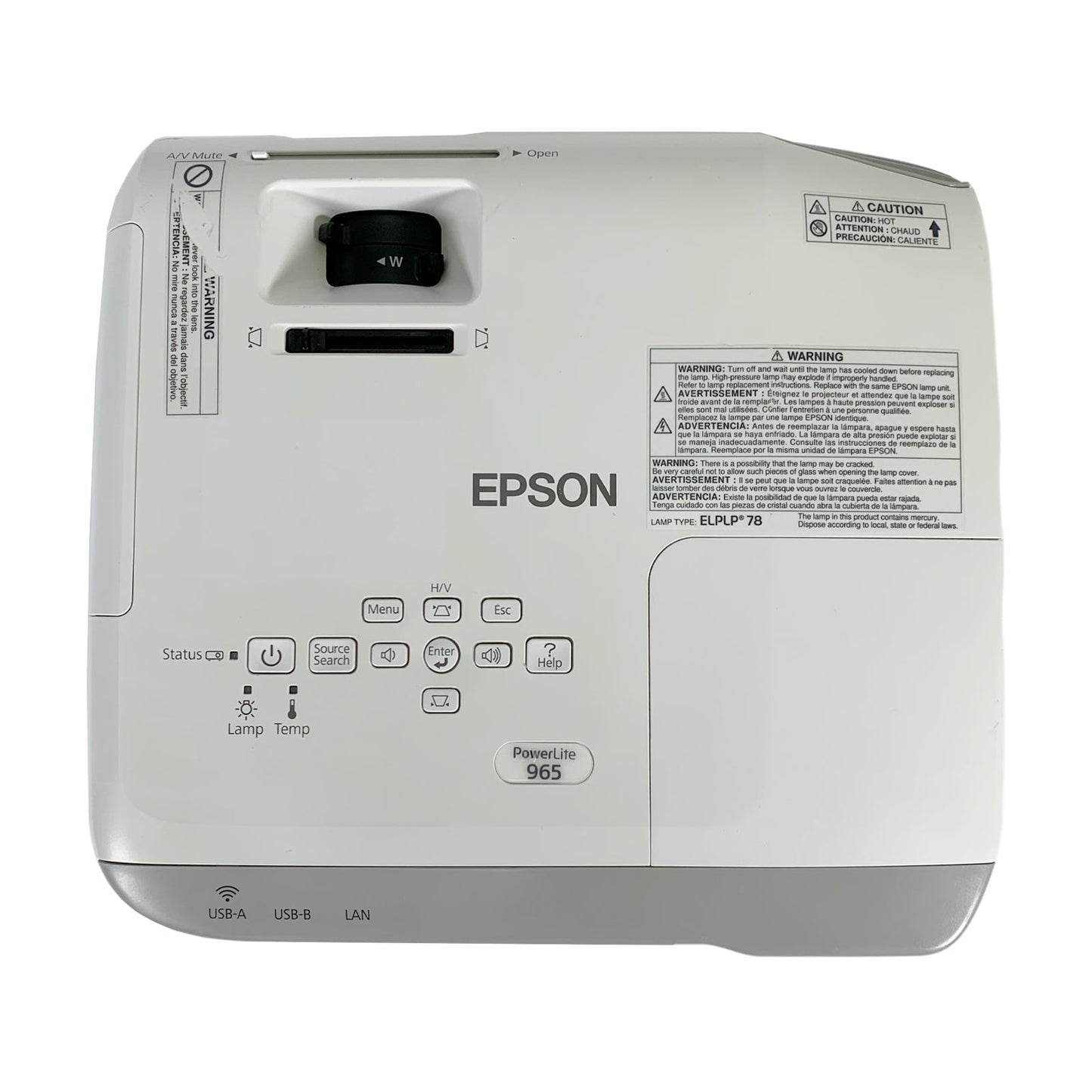 Epson PowerLite 965 Portable Classroom & Meeting Room Projector | 3500 Lumens HDMI XGA