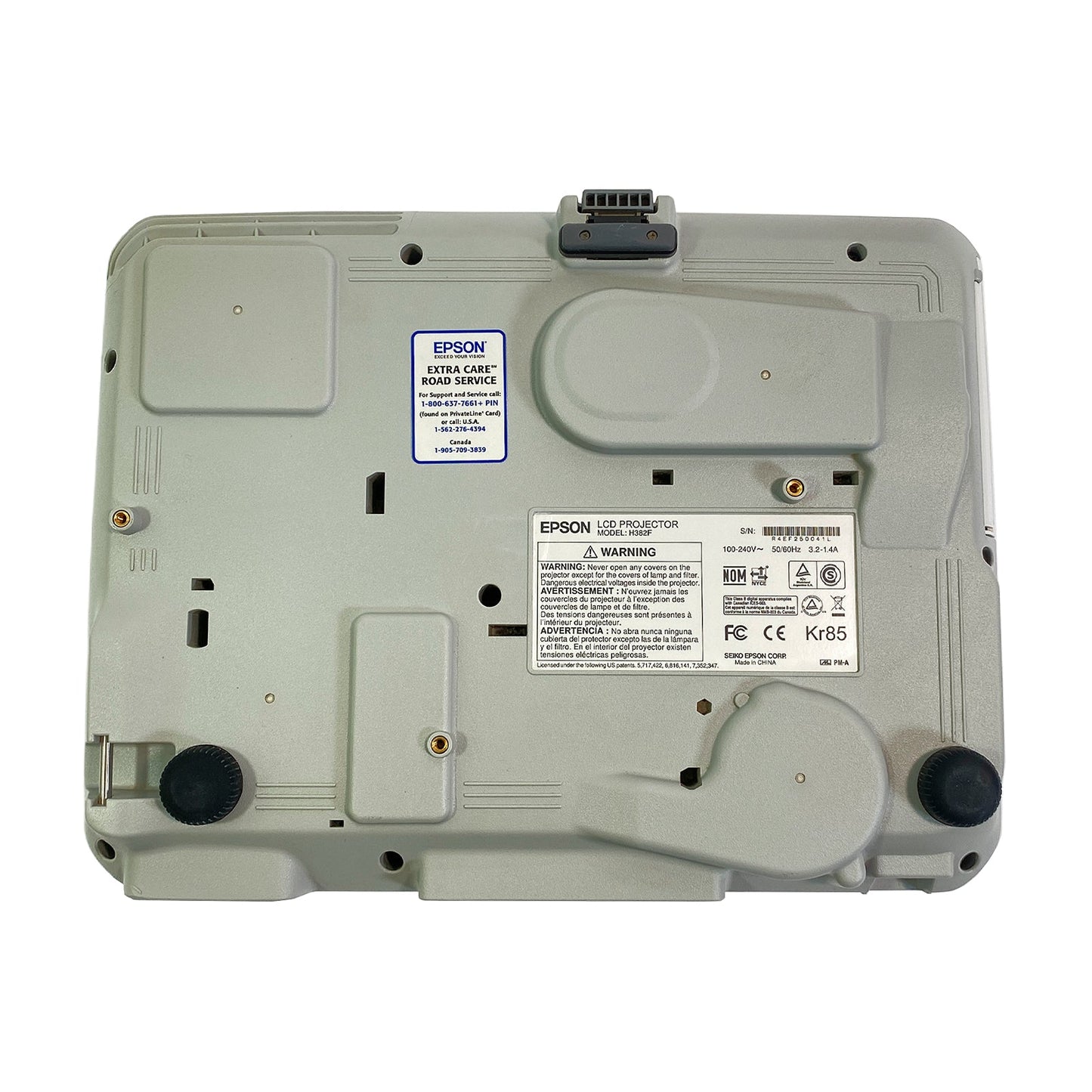 LCD projector rear housing and exhaust area