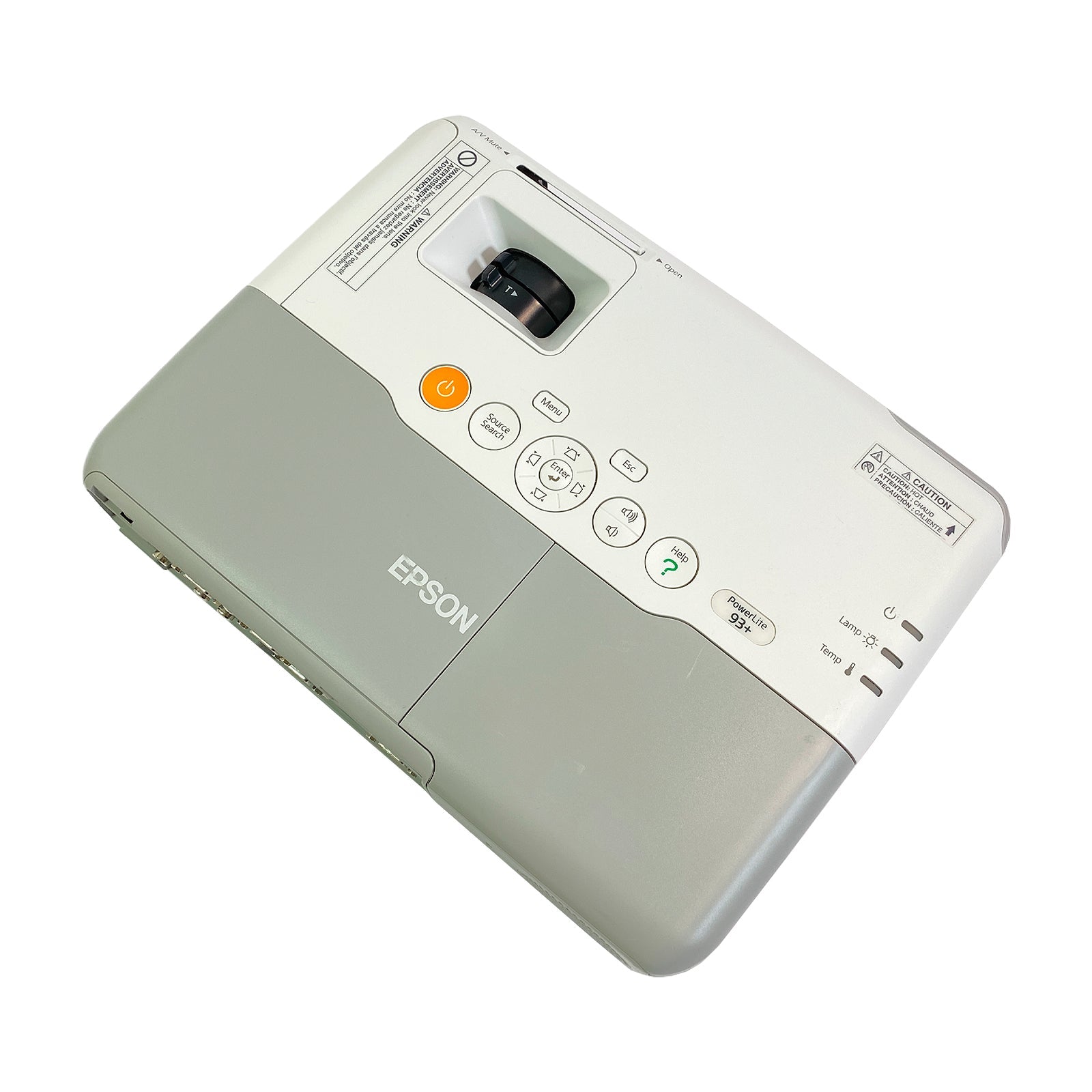 LCD projector top angled housing view