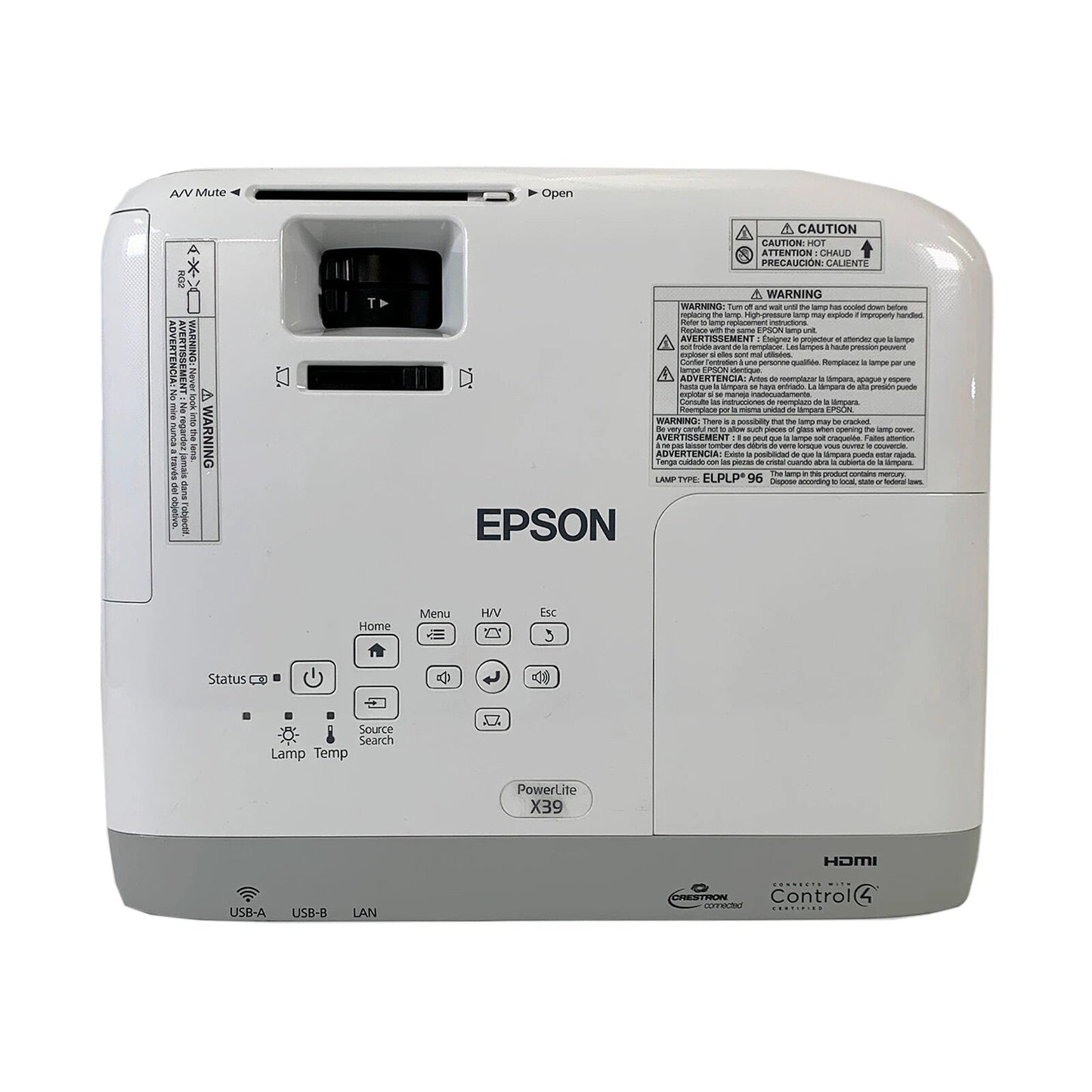 Epson PowerLite X39 3LCD Projector Portable 1080p XGA 3,500 Lumens - TeKswamp