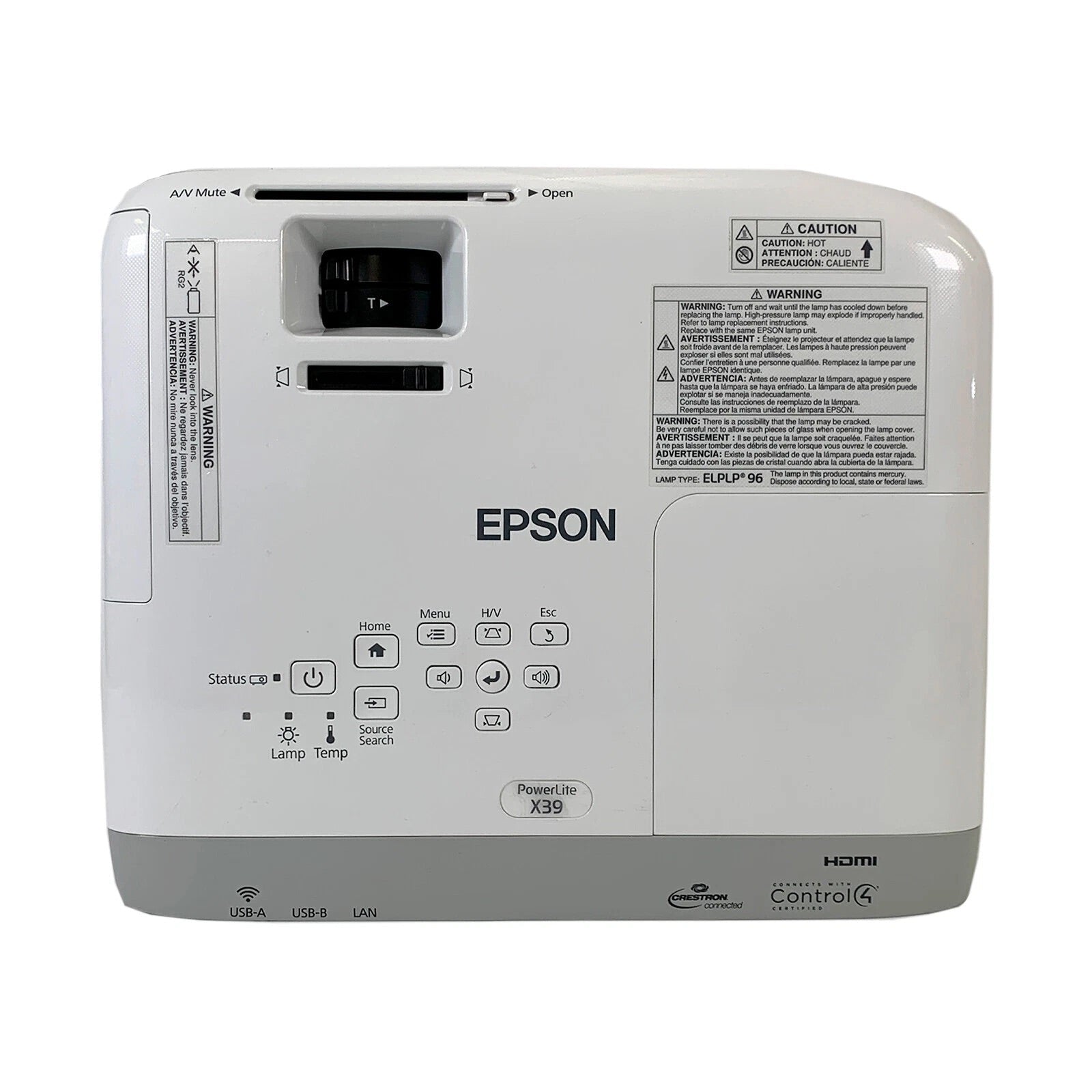 Epson PowerLite X39 3LCD Projector Portable 1080p XGA 3,500 Lumens - TeKswamp