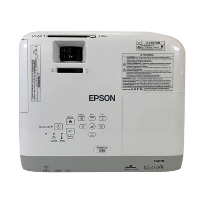 Epson PowerLite X39 3LCD Projector Portable 1080p XGA 3,500 Lumens - TeKswamp