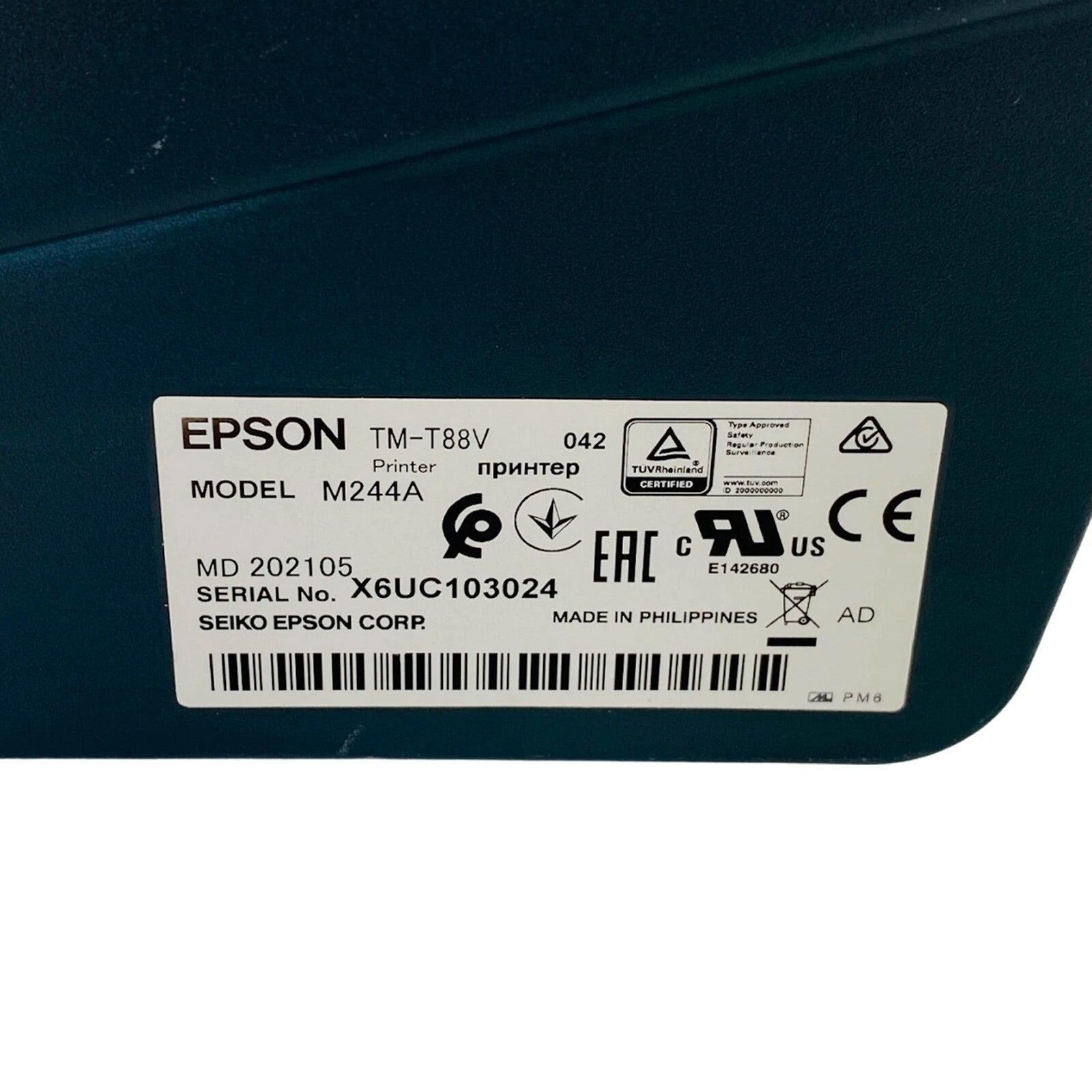 Epson TM - T88V Direct Thermal Printer Compact POS - USB A & B - TeKswamp