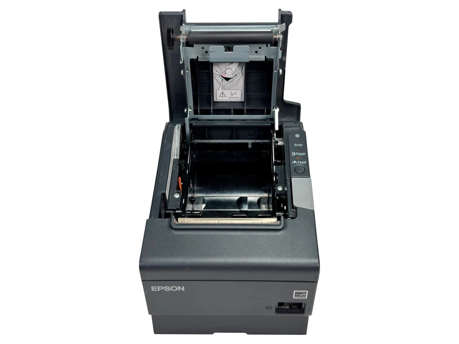 Epson TM-T88V printer open top view paper loading area