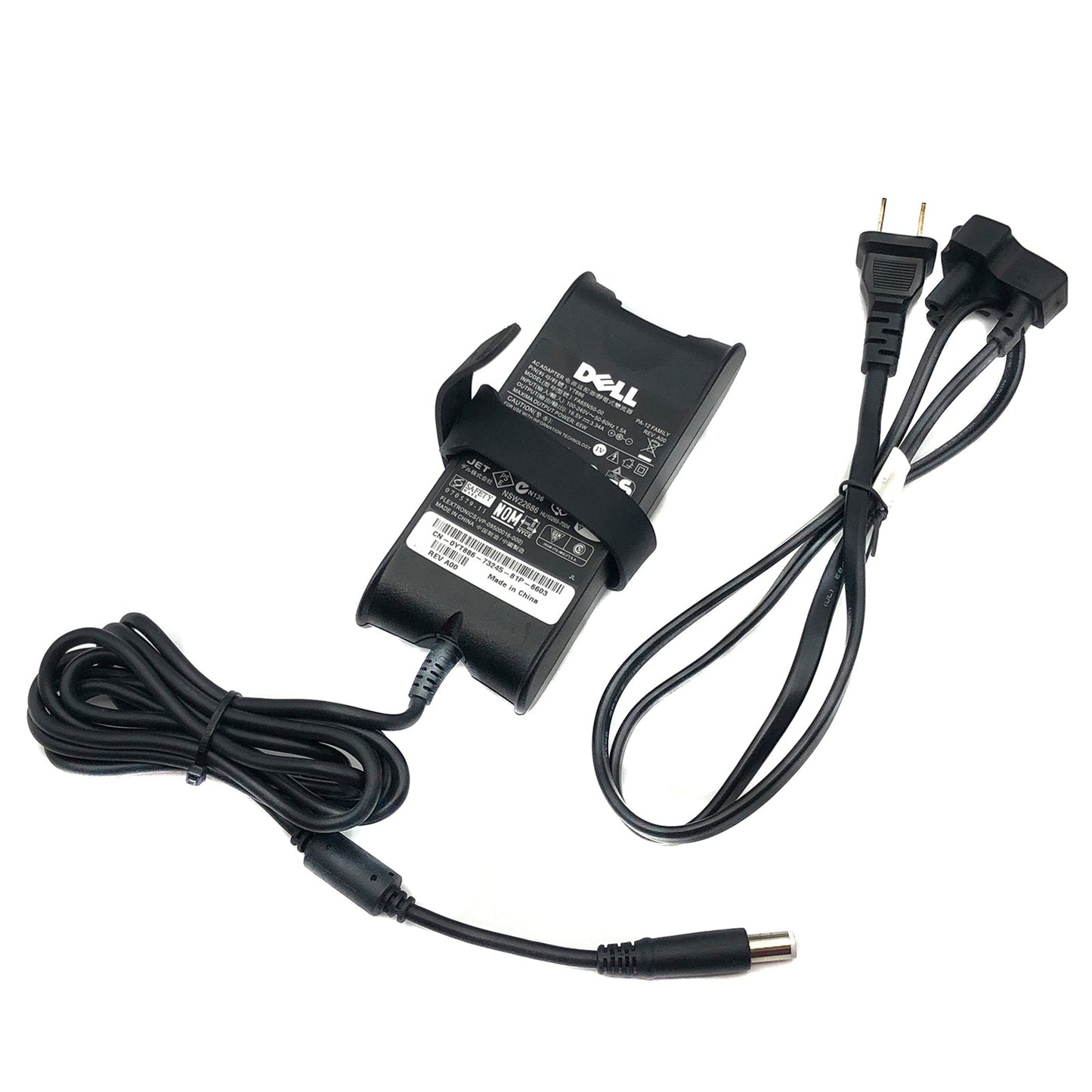 Genuine Dell 65W AC Adapter 19.5V 3.34A – DA65NS0 - 00 7.4mm Smart Pin