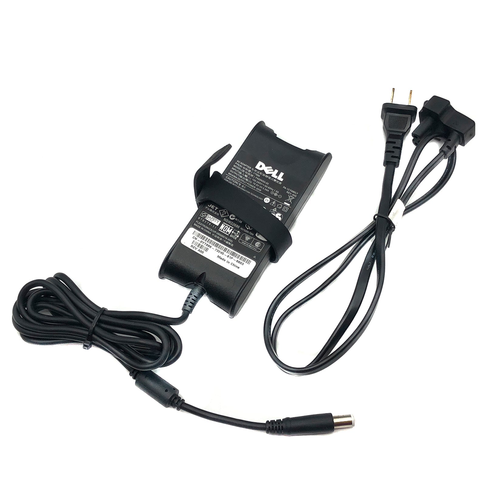 Genuine Dell 65W AC Adapter 19.5V 3.34A – DA65NS0 - 00 7.4mm Smart Pin