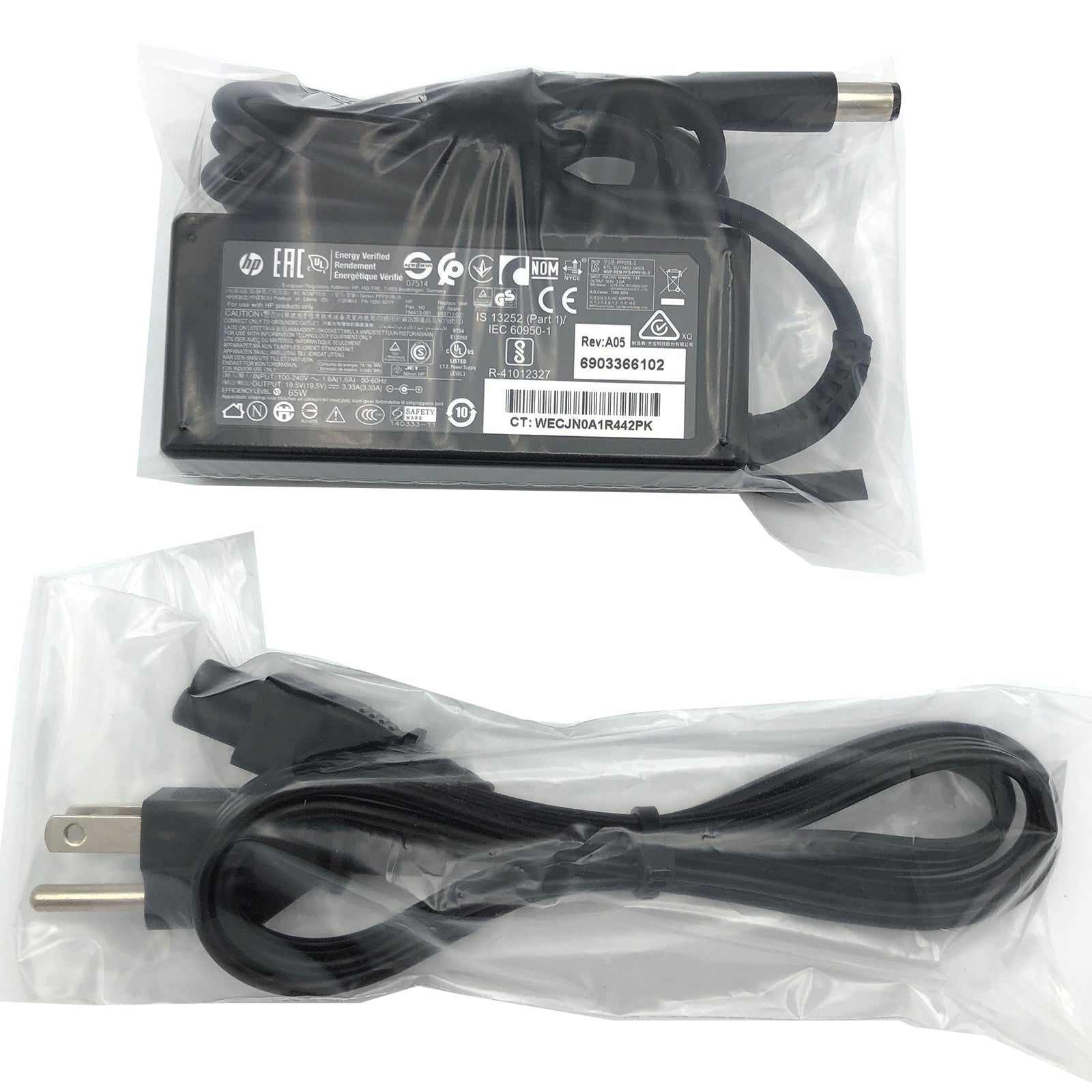 Genuine HP 65W AC Adapter 19.5V 3.33A – 902990 - 003 7.4mm Smart Pin