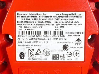 Honeywell Granit 1911i charging cradle serial and compliance label