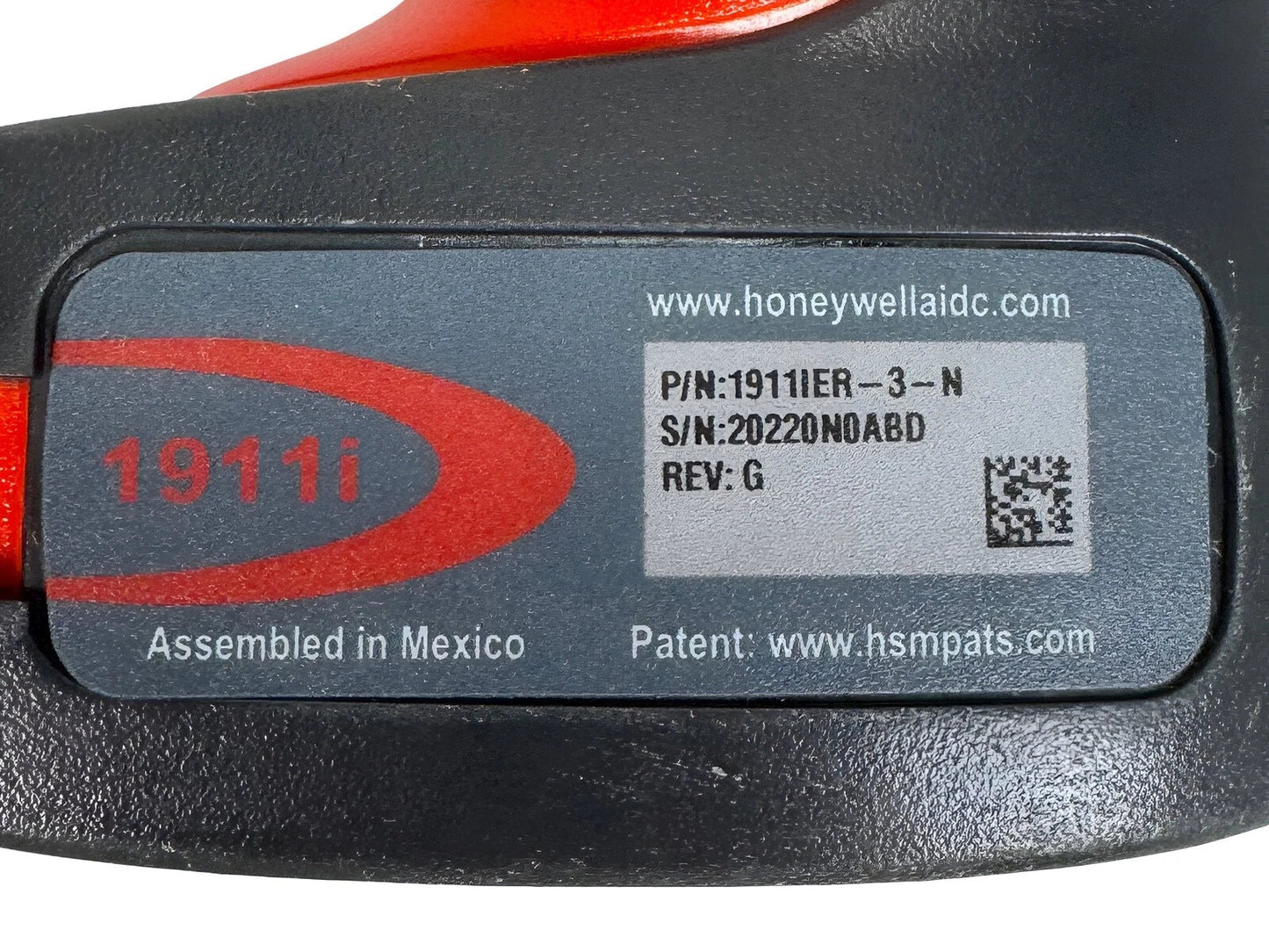 Honeywell Granit 1911i model label close up